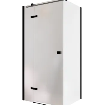 Cabina de dus Besco Pixa Black 120 P 120x90cm orientare dreapta profile negru mat imagine