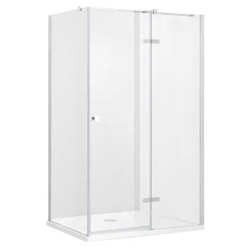 Cabina de dus Besco Pixa Chrome 100 L 100x90cm orientare stanga profile crom imagine