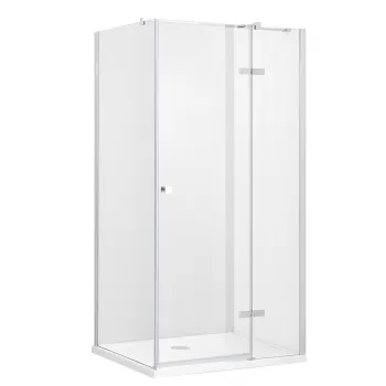 Cabina de dus Besco Pixa Chrome 90 L 90x90cm orientare stanga profile crom imagine
