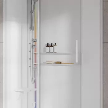 Cabina de dus dreptunghiulara cu hidromasaj si sauna Novellini Glax 2 2.0 2P Hammam 120x80cm cadita joasa 4.5cm orientare dreapta finisaj White imagine