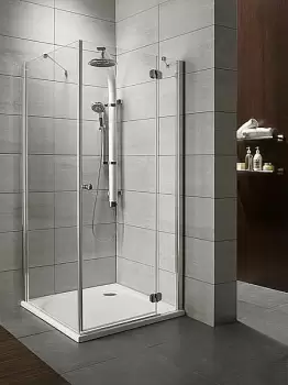 Cabina de dus dreptunghiulara Radaway Torrenta KDJ 120x90cm cu usa batanta orientare dreapta complet echipata cu cadita de dus si sifon imagine
