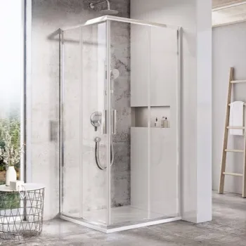 Cabina de dus patrata Ravak Blix Slim BLSRV2 90x90cm  crom lucios imagine