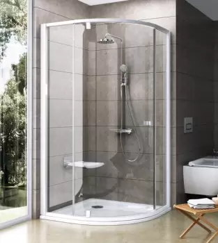Cabina de dus semirotunda Ravak Pivot PSKK3 90x90cm alb imagine