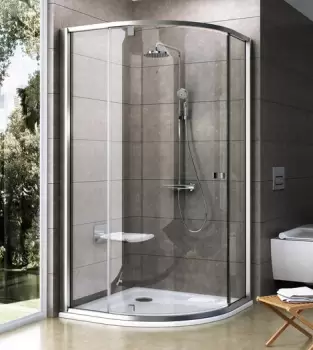 Cabina de dus semirotunda Ravak Pivot PSKK3 90x90cm crom mat imagine