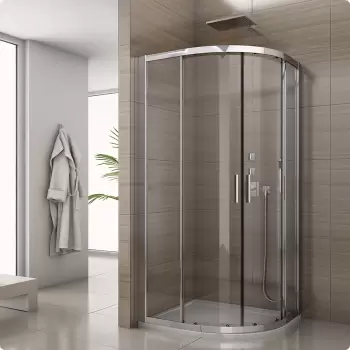 Cabina de dus semirotunda SanSwiss Salia SALR 100x100cm sticla securizata 6mm imagine