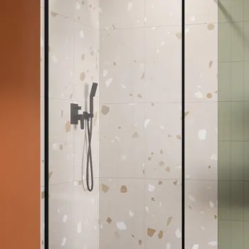 Cabina de dus tip Walk-in Radaway MODO F II Black 100 cm profil negru mat imagine