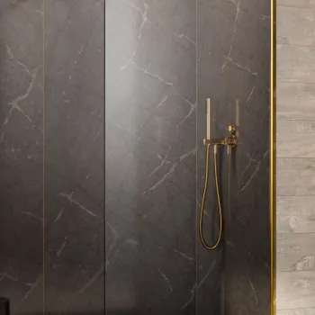 Cabina de dus tip Walk-in Radaway MODO New GOLD II 70 cm profil auriu imagine