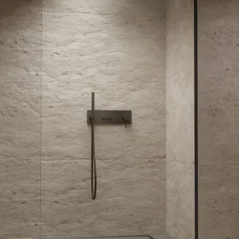 Cabina de dus tip Walk-in Radaway MODO SL II Black 110 cm  orientare stanga  profil negru mat imagine