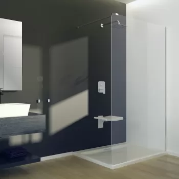 Cabina de dus Walk-in Besco Aveo 140cm sticla securizata 8 mm tratament ProClean imagine