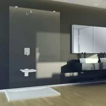 Cabina de dus Walk-in Besco Aveo Due 110cm sticla securizata 8 mm tratament ProClean imagine