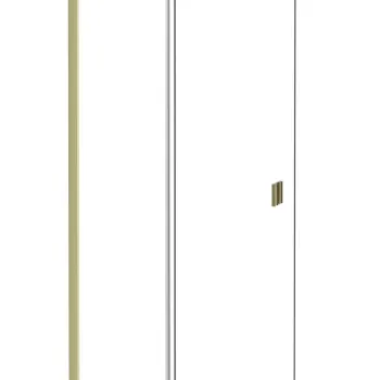 Cabina de dus walk-in Besco Vayo Gold 100cm cu parte culisanta profile aurii imagine