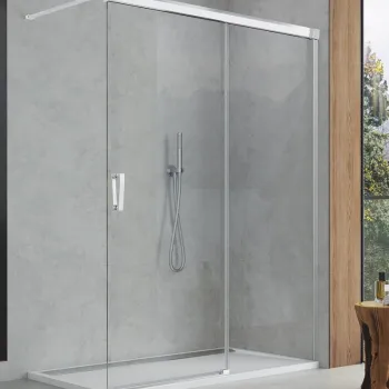 Cabina de dus Walk-in culisanta Sanswiss Cadura 120cm stanga  sticla securizata 6mm imagine