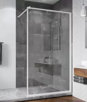 Cabina de dus Walk-in Sanswiss Easy Loft 79 White Line 90 cm sticla 8 mm imagine