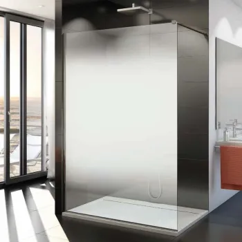 Cabina de dus Walk-In SanSwiss Easy SHADE STR4P 140cm  sticla securizata sablata 8mm imagine