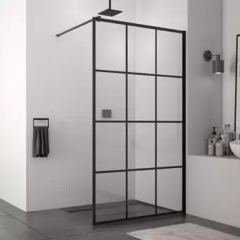 Cabina de dus Walk-In SanSwiss Easy STR4P 140 cm sticla securizata Loft 75 8 mm profil negru mat imagine
