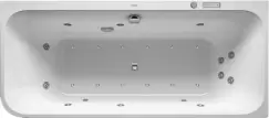 Cada asimetrica cu hidromasaj Duravit Happy D.2 Plus 180x80 cm acril orientare dreapta grafit super mat imagine