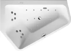 Cada asimetrica cu hidromasaj Duravit Paiova 5 177x130 cm cu Combi-System P orientare stanga alb imagine