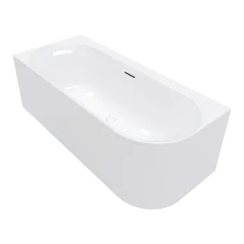 Cada asimetrica freestanding Villeroy & Boch Loop & Friends 170x75cm  montare la perete  orientare dreapta  Alb Alpin imagine