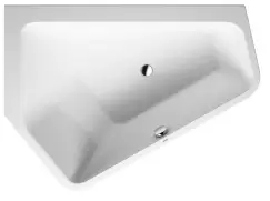 Cada baie asimetrica Duravit Paiova 177x130cm acril complet echipata cu panouri si picioare imagine