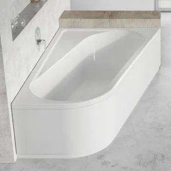 Cada baie asimetrica Ravak Concept Chrome 160x105cm  acril  orientare stanga imagine