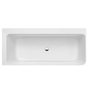 Cada baie asimetrica Roca Ona 160x70cm orientare dreapta include panouri si sifon cu ventil click-clack Stonex alb imagine