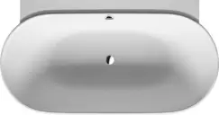 Cada baie ovala Duravit Luv 185x95cm compozit montaj la perete cu panou integrat si picioare incluse imagine