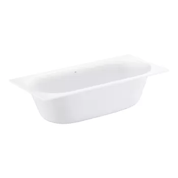 Cada baie rectangulara Grohe Essence 180x80cm incastrabila metal EasyClean alb imagine