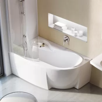 Cada de baie asimetrica Ravak Rosa 95 160x95cm orientare dreapta acril alb imagine