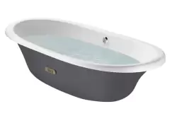 Cada fonta ovala free-standing Roca Newcast 170x85cm gri imagine