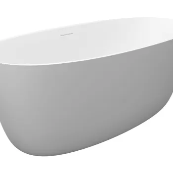 Cada free-standing Riho Oval 160x72cm compozit alb mat imagine