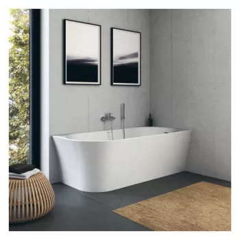 Cada freestanding Duravit DuraSenja 150x75cm de colt orientare stanga alb imagine