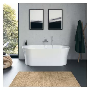 Cada freestanding Duravit DuraSenja 170x80cm la perete alb imagine