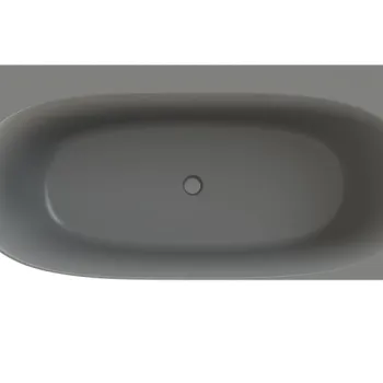 Cada freestanding Riho Phatos 170x80cm montare pe colt dreapta gri stone imagine