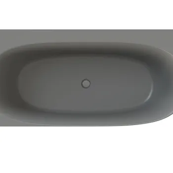 Cada freestanding Riho Phatos 170x80cm montare pe colt stanga gri stone imagine