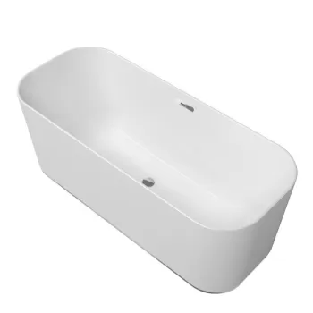 Cada freestanding Villeroy&Boch Finion Emotion 170x70cm Design Ring sistem iluminare LED ventil click-clack crom alb alpin imagine