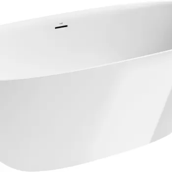 Cada ovala free-standing Roca Ariane 165x75cm Stonex ventil click-clack alb imagine