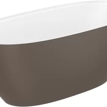 Cada ovala free-standing Roca Ariane 165x75cm Stonex ventil click-clack cafea imagine
