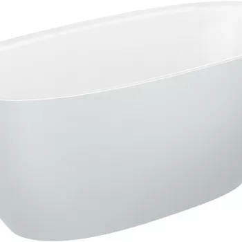 Cada ovala free-standing Roca Ariane 165x75cm Stonex ventil click-clack gri perla imagine
