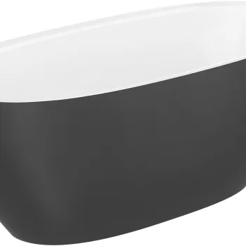 Cada ovala free-standing Roca Ariane 165x75cm Stonex ventil click-clack onyx imagine