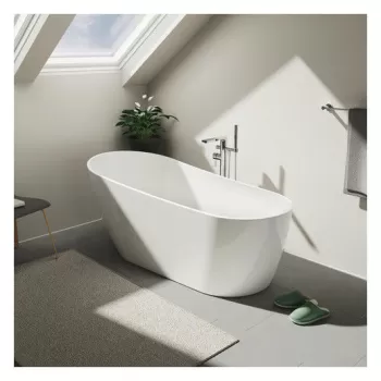 Cada ovala freestanding Duravit DuraFaro 170x75cm alb imagine