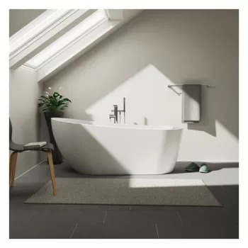 Cada ovala freestanding Duravit DuraFaro 180x80cm alb imagine