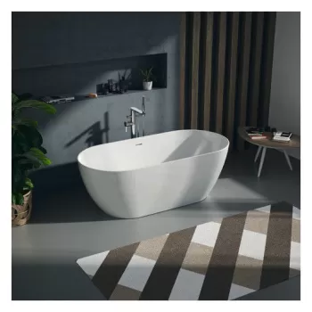 Cada ovala freestanding Duravit DuraKanto 160x75mm alb imagine