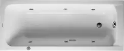 Cada rectangulara cu hidromasaj Duravit D-Code 170x70 cm cu Jet Project acril alb imagine