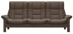 Canapea cu 3 locuri Stressless Buckingham L cu spatar inalt cadru Walnut tapiterie piele Batik Mole imagine