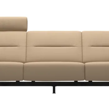 Canapea cu 3 locuri Stressless Stella 1 tetiera brate joase S1 picioare negru mat tapiterie piele Paloma Beige imagine