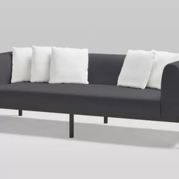 Canapea exterior Point Origin cu 3 locuri cadru gri aluminiu textil gri G2 1268 imagine