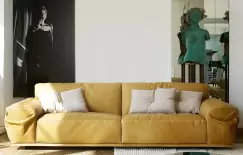 Canapea Gamma Dandy Kong cu 3 locuri 262cm piele Vintage H692 HandMade in Italy imagine