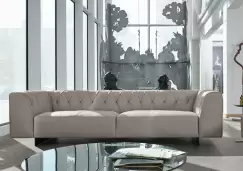 Canapea Gamma Dandy Marlon cu 3 locuri 262cm piele Zero Impact F300 HandMade in Italy imagine