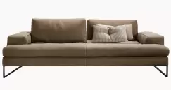 Canapea Gamma Sunset cu 3 locuri 234cm piele Deluxe J705 HandMade in Italy imagine