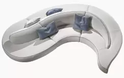 Canapea Gamma Wave 382x261cm piele Piuma E531 & Pampas E935 HandMade in Italy imagine